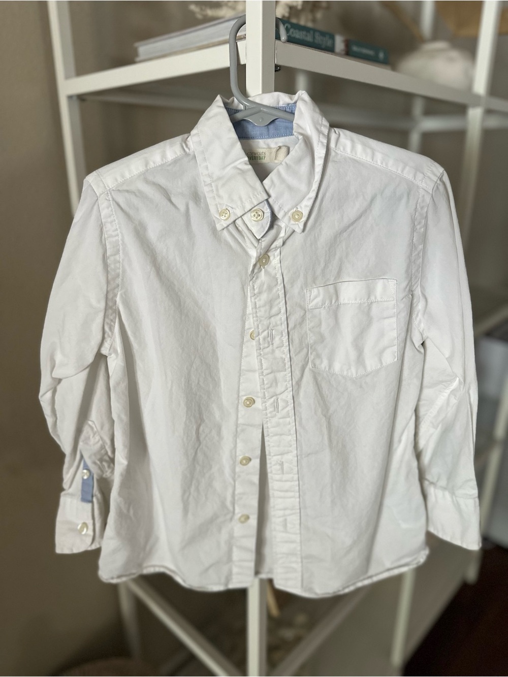 Crewcuts Little Boys White Button-Down Shirt Size 4-5